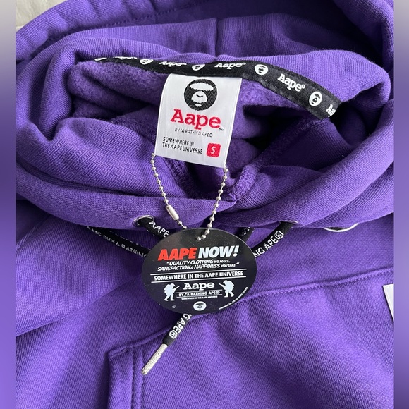 NWT - AAPE by A Bathing Ape (BAPE) Small Logo Hoodie - Men S / Women M - Picture 7 of 9
